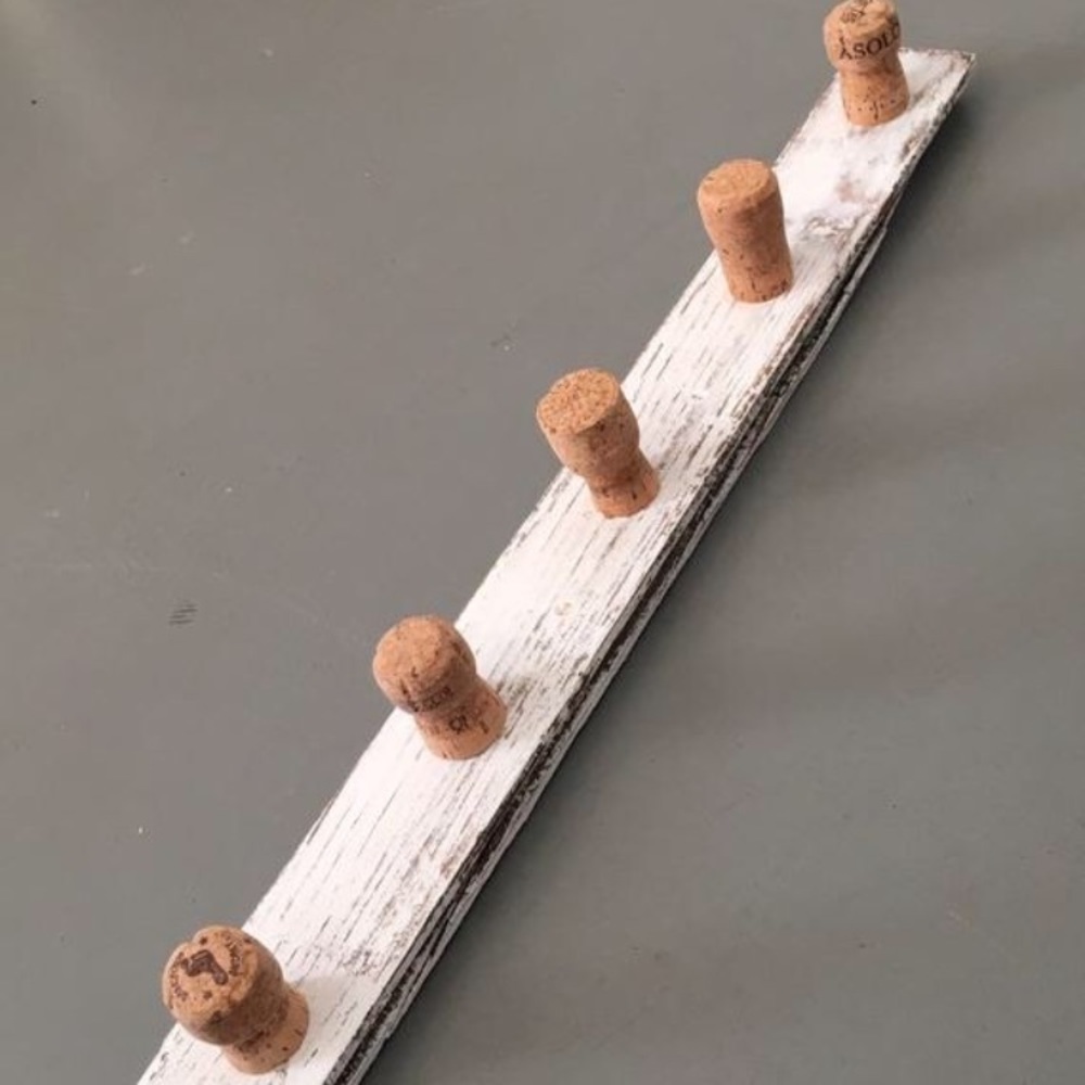 Handmade Champagne Cork Jewelry Rack Hanging Rack